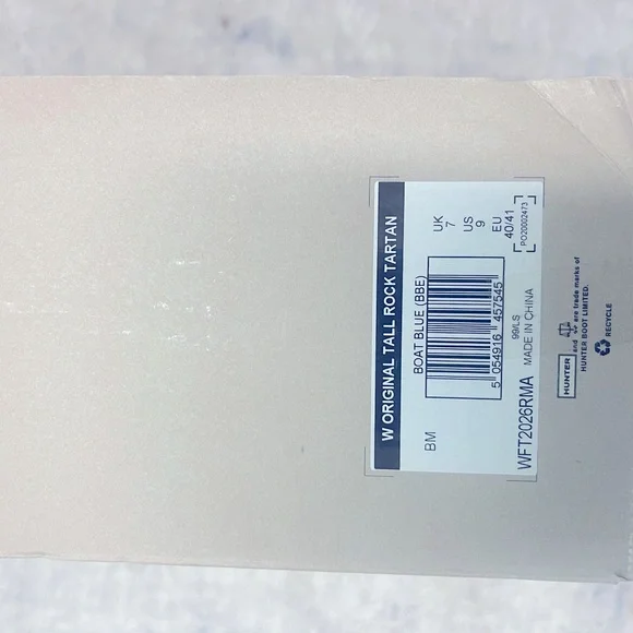 Hunter Original Tall Rain Boots in Rock Tartan Size 9 NWT - Picture 7 of 9